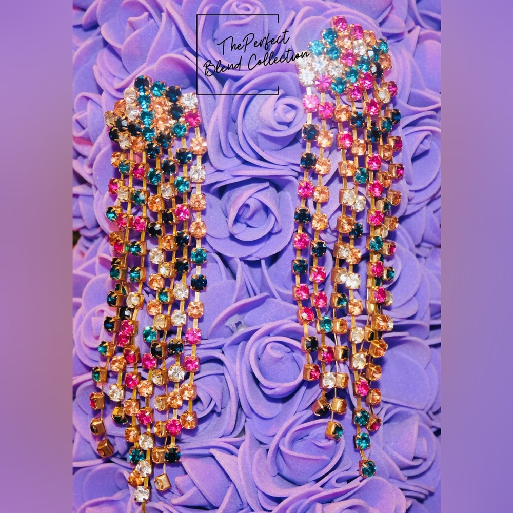 Multi-color Rhinestone Earrings! Perfect for that special occasion or #GNO!